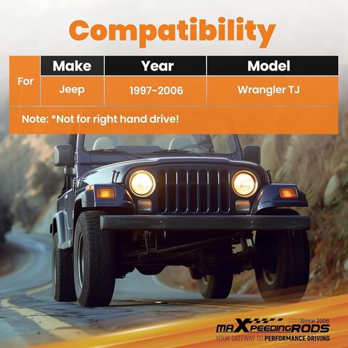 MaxPeedingrods شريط المسار القابل للتعديل الخلفي ل Jeep Wrangler TJ 1997-2006 مع 1-6 "، قضيب بار بانهارد in Kuwait
