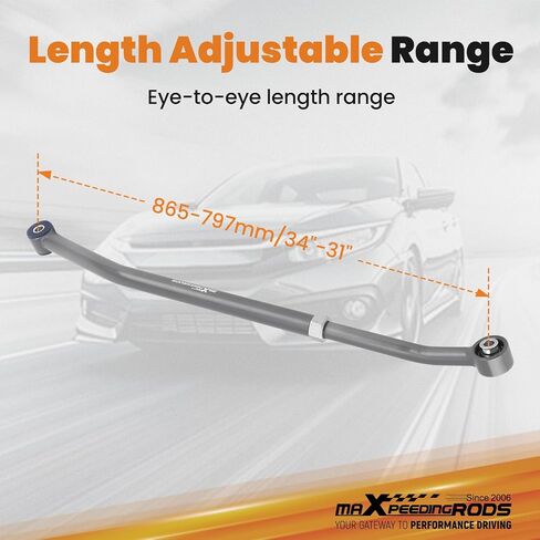MaxPeedingrods شريط المسار القابل للتعديل الخلفي ل Jeep Wrangler TJ 1997-2006 مع 1-6 "، قضيب بار بانهارد in Kuwait