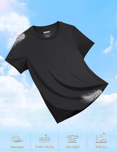 TACVASEN Women's Short Sleeve Shirts Sun Protection T-Shrit UPF 50+ Quick Dry Outdoor Yoga Running Gym Workout Tops in Saudi Arabia