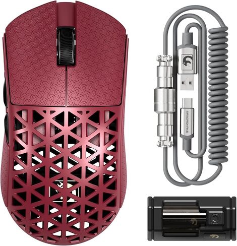 M5 Ultra Carbon Fiber 8000Hz Mouse Wireless Gaming Mouse ، 39G Superlight ، 42000DPI ، PAW3950MAX Sensor ، Nordic 52840 Chip ، Bluetooth/2.4G/USB-C الفئران السلكية للكمبيوتر الشخصي/MAC (أبيض) in Kuwait