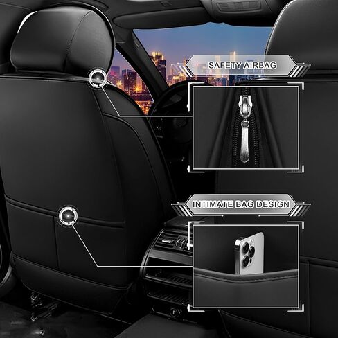 أغطية مقعد السيارة ل Chevy Silverado 1500 2000-2025 ، غطاء مقعد رياضي أنيقة ، غطاء مقعد سيارة Nappa Premium Nappa. أغطية مقعد السيارات مجموعات (فاخرة 5 مقاعد/أسود) in Kuwait