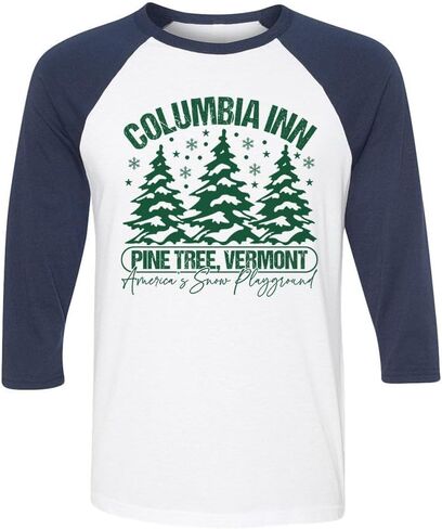 TeesAndTankYou Pine Tree Vermont Three-Quarter Raglan Sleeve Baseball Shirt Unisex in Saudi Arabia