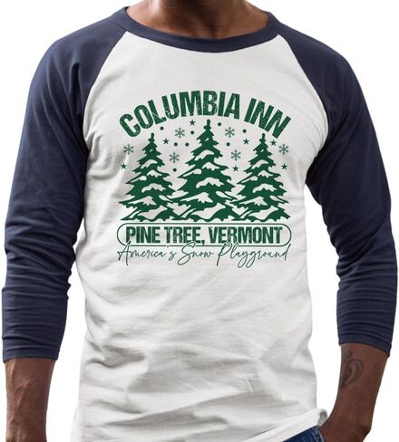 TeesAndTankYou Pine Tree Vermont Three-Quarter Raglan Sleeve Baseball Shirt Unisex in Saudi Arabia