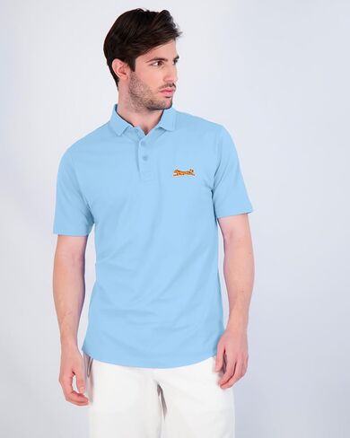 Le TIGRE Classic Cotton Polo Shirts for Men - Breathable Collared Shirts for Men with Stretch - Machine Washable Mens Polo Shirts - Sky Blue, Size XXL in Saudi Arabia