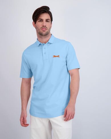 Le TIGRE Classic Cotton Polo Shirts for Men - Breathable Collared Shirts for Men with Stretch - Machine Washable Mens Polo Shirts - Sky Blue, Size XXL in Saudi Arabia