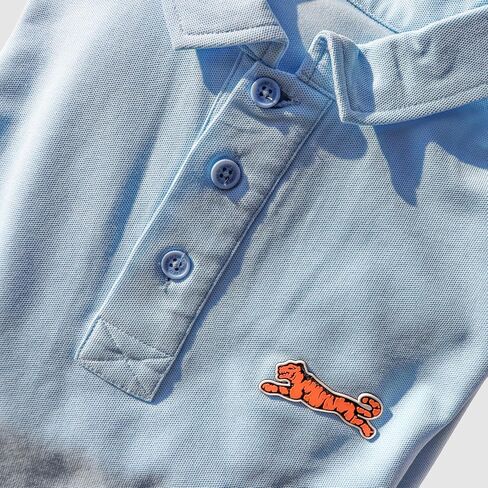 Le TIGRE Classic Cotton Polo Shirts for Men - Breathable Collared Shirts for Men with Stretch - Machine Washable Mens Polo Shirts - Sky Blue, Size XXL in Saudi Arabia