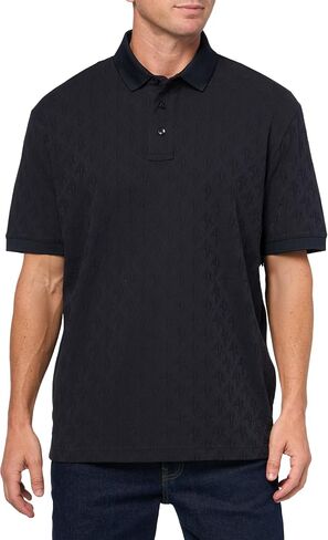 Armani Exchange Men's Allover Monogram Logo Polo in Saudi Arabia