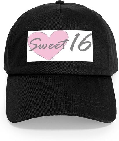 Cafepress Pink Heart Sweet 16 Cap Cap قابلة للتعديل in Saudi Arabia