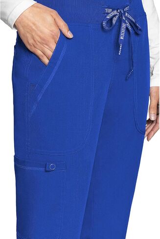 Med Couture Women's Scrub Set with V- Neck Scrub Top MC7448 and 2-Way Stretch Pants 7710, Royal - L Top/L Pant in Saudi Arabia