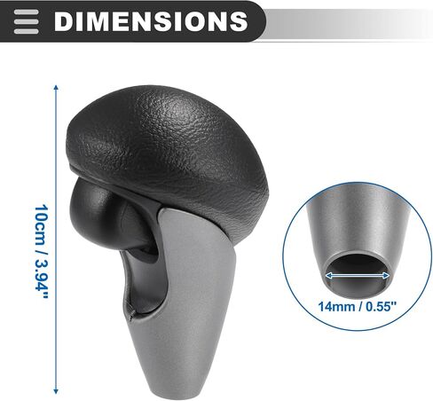 Motoforti Gear Shift Knob Handle, Automatic Shift Knob Handle, for Honda Civic 2006-2011, Plastic, Black in Saudi Arabia