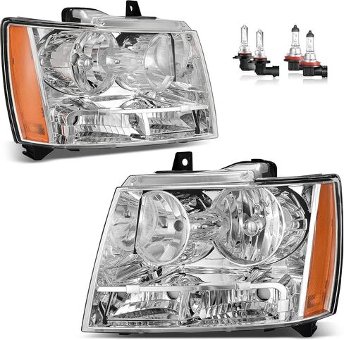 المصابيح الأمامية ث/لمبات لعام 2007-2014 تشيفي تاهو سوبربان 1500/2007-2013 Avalanche Suburban 2500 President Brade Brade Side & Passenger in Kuwait