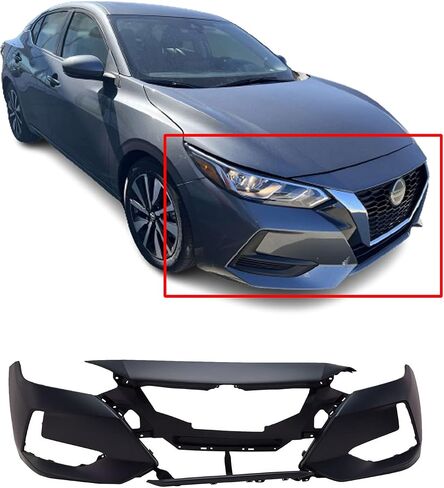 FITPARTS متوافقة مع غطاء المصد الأمامي 2020 2021 2022 NISSAN SENTRA SEDAN 20 21 22. جديد ، مسبقة وجاهزة للطلاء. S ، SV ، Sr ث/الكاميرا الأمامية. NI1000331 620226LB1J in Saudi Arabia