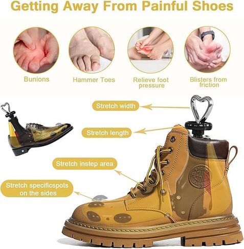 Shoe Stretcher Women Men, Boot Stretcher, Adjustable Unisex Boot Wide Feet ABS Plug in Saudi Arabia