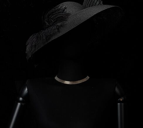 COOLSTEELANDBEYOND Mesh Choker Necklace, Braided Chain, Womens Statement Collar Necklace in Saudi Arabia