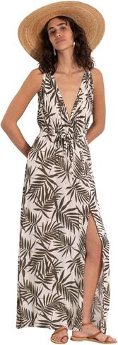 Gottex Beach Life Women's Mulit Green V-Neck Maxi Cover-Up Dress with Adjustable Waist and Front Slit Swim Essential in Saudi Arabia