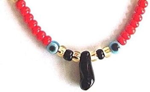 LUXURYGOLD888 Azabache Red Bracelet with Evil Eye (ADULT) / Pulsera De Azabache Para Adulto Rojo- B84 in Saudi Arabia