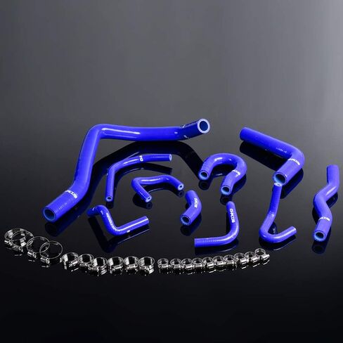 PIT66 Silicone Radiator Hose Kit,Compatible with 88-91 Civic/CRX EE EF/CR-X Base/DX/HF/Si Black with Clamps in Saudi Arabia