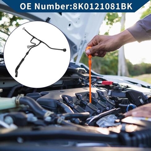 No.8K0121081BK Radiator Overflow Hose for Audi A4 S4 S5 Allroad Quattro Engine Coolant Expansion Tank Hose Good Sealing Rubber 1 Pc Black in Saudi Arabia