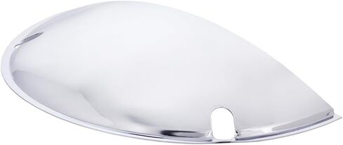 United Pacific 10476 Chrome Half-Moon Shield لـ 7 "المصابيح الأمامية ، الفولاذ المقاوم للصدأ المطلي بالكروم ، بنية متينة-مجموعة واحدة (حزمة 2) in Saudi Arabia