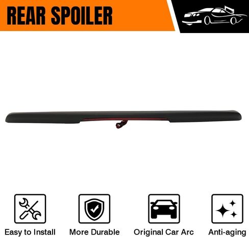 Trunk Spoiler Compatible with 2013-2019 Nissan Sentra Sedan, ABS Matte Black Rear Trunk Tail Lid Racing Spoiler Wing W/Brake Light in Saudi Arabia