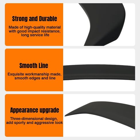Trunk Spoiler Compatible with 2013-2019 Nissan Sentra Sedan, ABS Matte Black Rear Trunk Tail Lid Racing Spoiler Wing W/Brake Light in Saudi Arabia