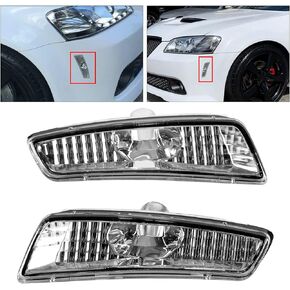 HECASA Pair Side Marker Lights Compatible with 2008-2009 Pontiac G8 GT GXP Bumper Side Markers Lamps Left & Right Side Clear Lens in Kuwait