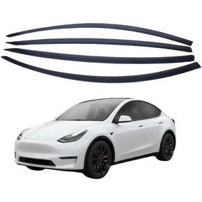 Fits for Tesla Model Y 2019 2020 2021 2022 2023 2024 Side Window Sun Rain Deflector Visor Ultra Sleek Carbon Fiber Window Rain Guards in Kuwait