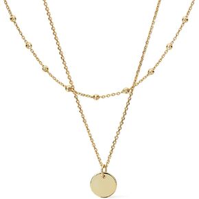 مجموعة قلادات تيت بطبقات ذهبية من آنا لويزا - عقد أنيق من اللؤلؤ المطلي بالذهب عيار 14 قيراط للنساء - لا يسبب الحساسية، مقاوم للماء، خالٍ من التشويه - مجموعة قلادات ذات طبقات من المجوهرات النسائية - أفكار هدايا للنساء in Kuwait