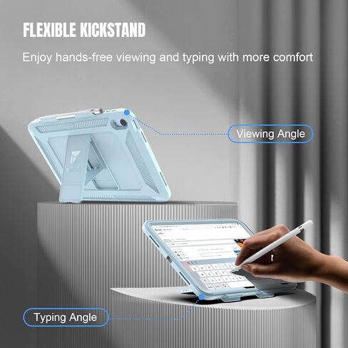 TiMOVO Case for iPad (A16) 11th Generation 11 Inch 2025, iPad 10th Generation Case 2022 with Pencil Holder, Heavy Duty Shockproof Rugged Protective Cover, Black in Saudi Arabia