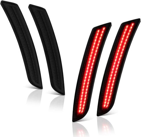 VIPMOTOZ [4-Pieces] Smoke Lens Full Red LED Front + Rear Side Marker Light For 2016-2022 Chevy Camaro, Driver & Passenger Side in Saudi Arabia