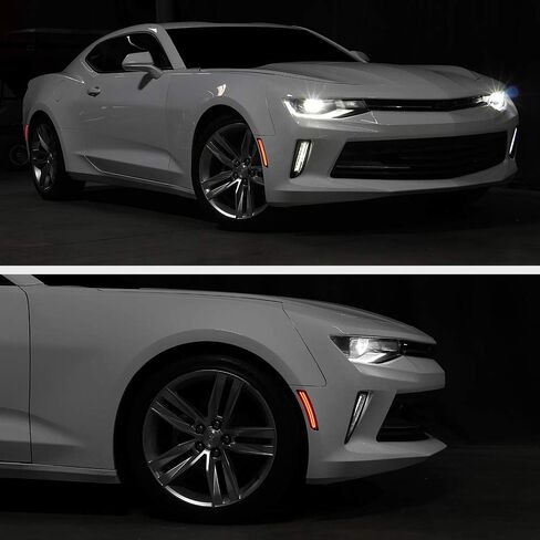 VIPMOTOZ [4-Pieces] Smoke Lens Full Red LED Front + Rear Side Marker Light For 2016-2022 Chevy Camaro, Driver & Passenger Side in Saudi Arabia