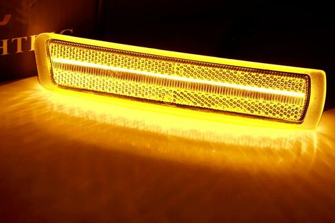 iJDMTOY Semi-Clear Lens Front Bumper Amber Full LED Strip Side Marker Lights Compatible With 1996-2002 BMW Z3 Roadster Convertible, Z3-M Coupe in Saudi Arabia