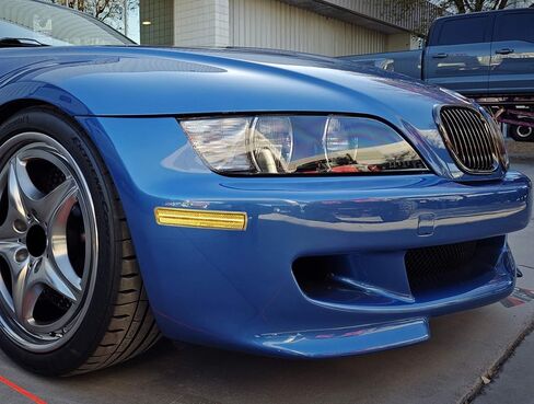 iJDMTOY Semi-Clear Lens Front Bumper Amber Full LED Strip Side Marker Lights Compatible With 1996-2002 BMW Z3 Roadster Convertible, Z3-M Coupe in Saudi Arabia