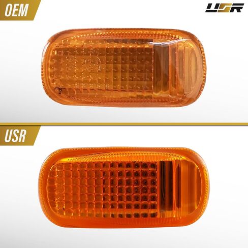 USR 01-05 EM2/ES Side Marker Light – Fender Lamps (Left + Right) Set - Compatible with 2001-2005 Honda Civic / 02-06 Acura Integra/RSX All Models (JDM FROSTED AMBER LENS w/BULB/SOCKET/WIRE) in Saudi Arabia