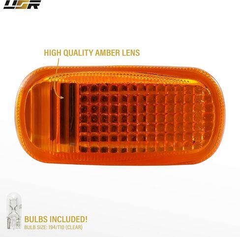 USR 01-05 EM2/ES Side Marker Light – Fender Lamps (Left + Right) Set - Compatible with 2001-2005 Honda Civic / 02-06 Acura Integra/RSX All Models (JDM FROSTED AMBER LENS w/BULB/SOCKET/WIRE) in Saudi Arabia