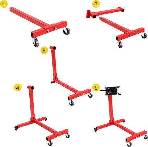 Ecotric Universal Engine Stand 1000 رطل سعة 360 درجة تدوير محرك السيارات مناسبة لإصلاح المحرك ، إعادة البناء ، تخزين الفولاذ الثقيل in Saudi Arabia