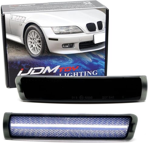 Ijdmtoy شبه العدسة ذات العدسة الأمامية المصد أمبر كامل LED LED Side Lights متوافقة مع 1996-2002 BMW Z3 Roadster convertible ، Z3-M Coupe in Kuwait