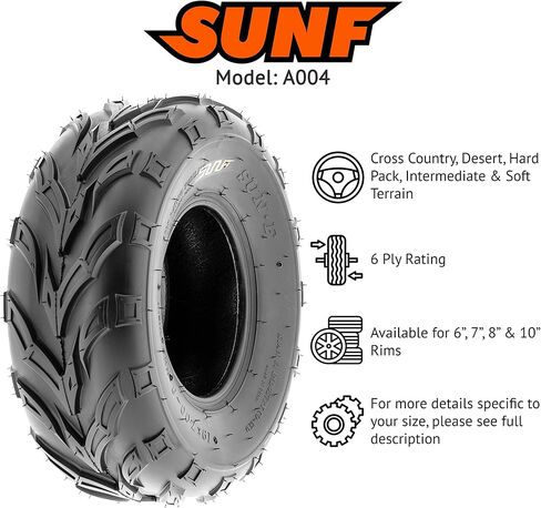 SunF 16x7-8 16x7x8 Mud Sand ATV UTV Muddy Sandy Tire 6 PR Tubeless - A004 in Saudi Arabia