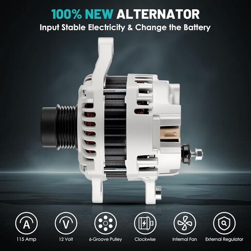 11240 Car Alternators 160 Amp, 6-Groove Pulley Fit for Ram 1500, for Jeep Grand Cherokee, Liberty, Commander, for Dodge Durango, Nitro, for Chrysler Aspen Automotive Replacement Alternators in Saudi Arabia