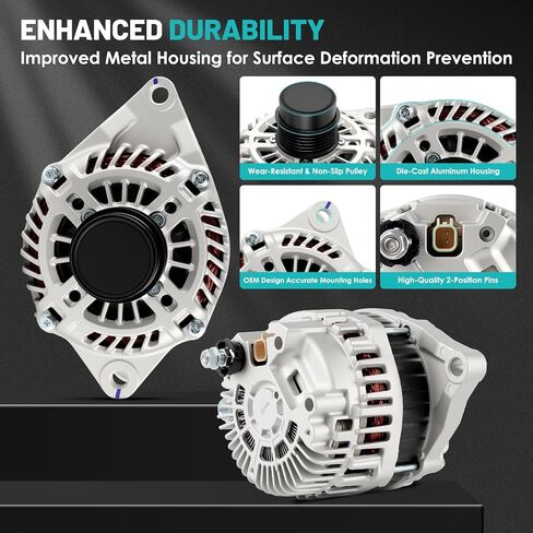 11240 Car Alternators 160 Amp, 6-Groove Pulley Fit for Ram 1500, for Jeep Grand Cherokee, Liberty, Commander, for Dodge Durango, Nitro, for Chrysler Aspen Automotive Replacement Alternators in Saudi Arabia