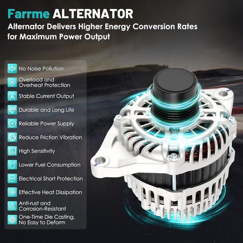 11240 Car Alternators 160 Amp, 6-Groove Pulley Fit for Ram 1500, for Jeep Grand Cherokee, Liberty, Commander, for Dodge Durango, Nitro, for Chrysler Aspen Automotive Replacement Alternators in Saudi Arabia