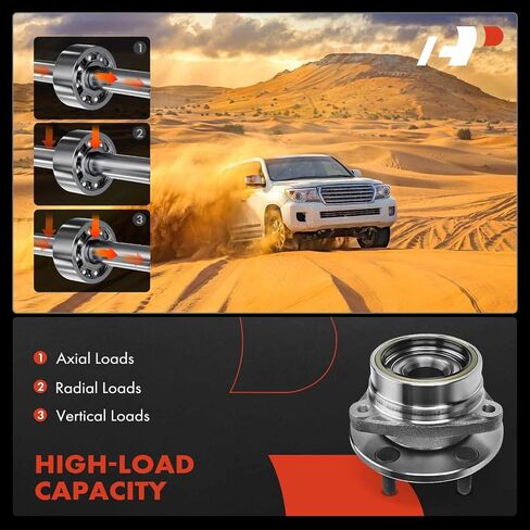 A-Premium 2 X Bront Wheel Bearing and Hub Assembly مع 5-Lug متوافق مع Jeep Wrangler 1987-1989 ، Cherokee 1984-1989 ، Comanche 1986-1989 ، Wagoneer 1984-1989 in Saudi Arabia