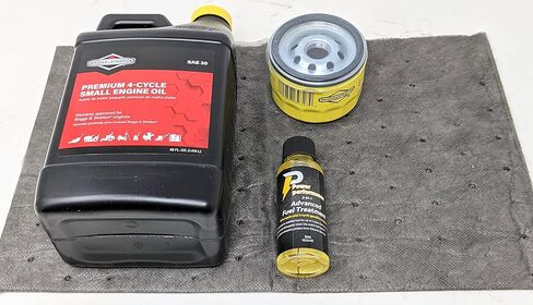 Briggs و Stratton 100028 SAE 30 مجموعة تغيير الزيت مع 696854 مرشح الزيت ومعالجة الوقود in Saudi Arabia