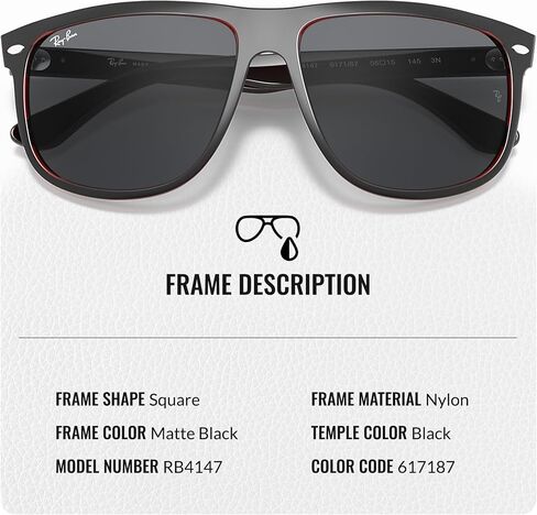 Ray-Ban RB4147 Boyfriend Square Square Geasshes مع حزمة مجموعة النظارات الرسمية in Saudi Arabia