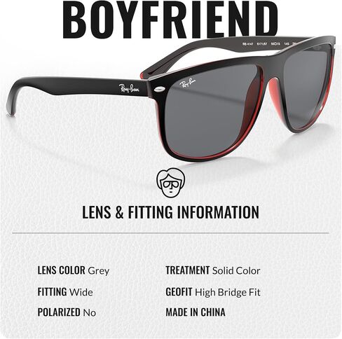Ray-Ban RB4147 Boyfriend Square Square Geasshes مع حزمة مجموعة النظارات الرسمية in Saudi Arabia