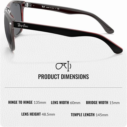 Ray-Ban RB4147 Boyfriend Square Square Geasshes مع حزمة مجموعة النظارات الرسمية in Saudi Arabia