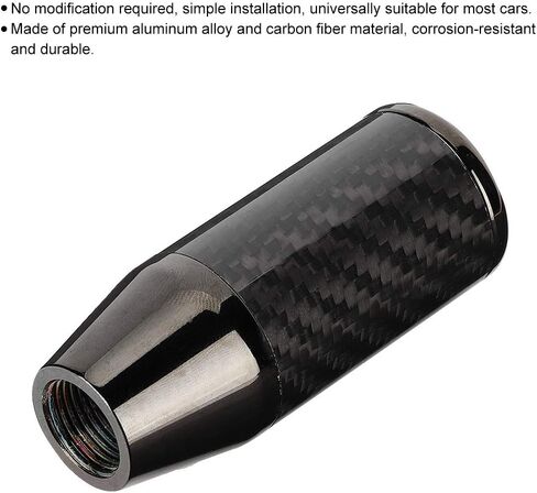 Universal Shift Knob, Aluminum Alloy Black Carbon Fiber Car Auto Manual Gear Shift Stick Knob Head Shifter in Saudi Arabia