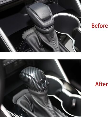 Car Accessories Fit for Toyota Highlander 2020~2023 Toyota RAV4 2019-2023 Gear Shift Lever Knob Shifter Head Cover Trim ABS Black in Saudi Arabia
