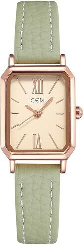 Toocat Women Wrist Watch Watch Mini Ultra-Shein Simple Square Squart Squartes مع حزام جلدي 30 مترًا من الساعات التناظرية المقاومة للماء للطلاب in Kuwait