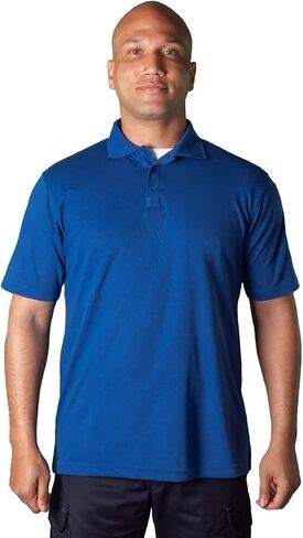 First Class Men's Polo Shirt Short Sleeve Tactical Interlock Moisture Wicking, Wrinkle Resistant Casual Security Polo Shirt in Saudi Arabia